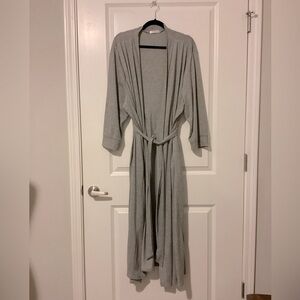 XXXL Gray Long Robe with pockets
